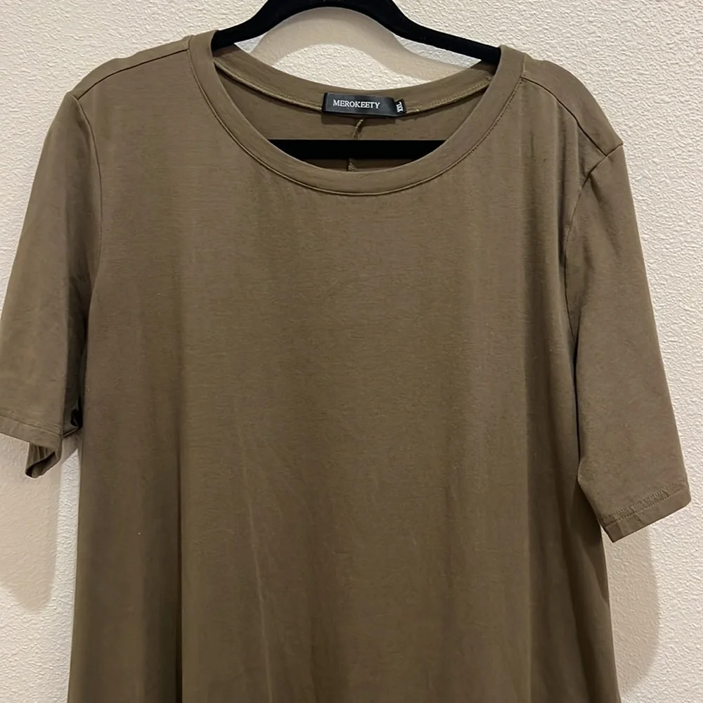 Cute Olive Green maxi dress, size XXL - Picture 2 of 6